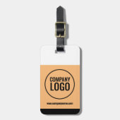 Moderne website Logo van Black Company White Peach Bagagelabel (Voorkant verticaal)