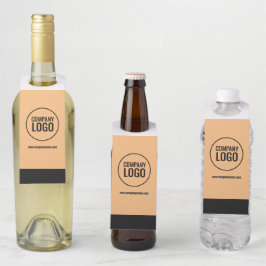 Moderne website Logo van Black Company White Peach Flessenhanger