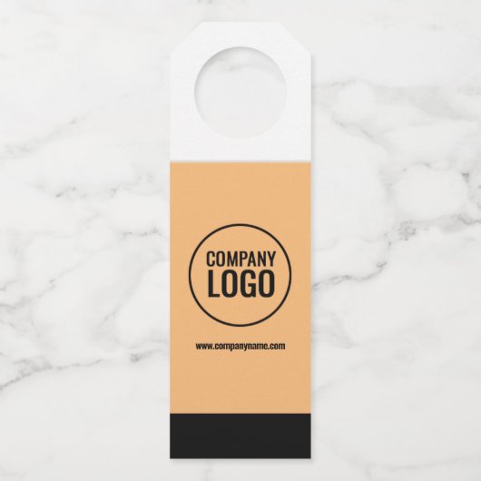 Moderne website Logo van Black Company White Peach Flessenhanger (Achterkant)