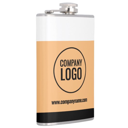 Moderne website Logo van Black Company White Peach Heupfles (Rechts)