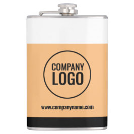 Moderne website Logo van Black Company White Peach Heupfles