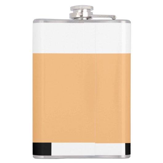 Moderne website Logo van Black Company White Peach Heupfles (Achterkant)