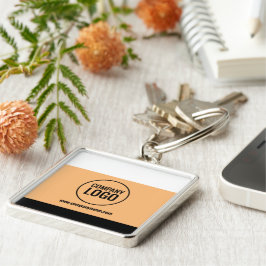 Moderne website Logo van Black Company White Peach Sleutelhanger