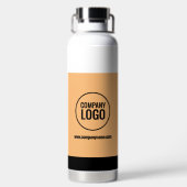 Moderne website Logo van Black Company White Peach Waterfles (Achterkant)