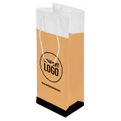 Moderne website Logo van Black Company White Peach Wijn Cadeautas (Achterkant Gekanteld)