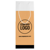 Moderne website Logo van Black Company White Peach Wijn Cadeautas (Achterkant)