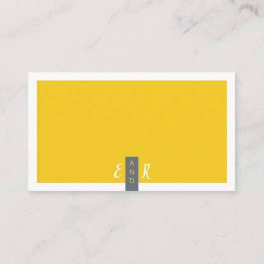 Moderne website voor hedendaagse geel en grijs huw informatiekaartje (Achterkant)