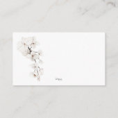 Moderne website voor orchideeën over zwart en wit informatiekaartje (Achterkant)