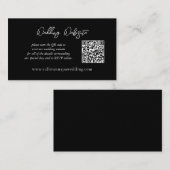 Moderne website voor zwarte en witte bruiloft C Informatiekaartje (Voorkant / Achterkant)