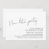 Moderne weddenschap, nu een feest kaart (Voorkant / Achterkant)