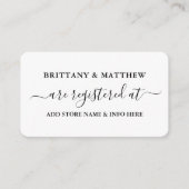 Moderne weddenschap tussen calligrafieken informatiekaartje (Voorkant)