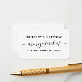 Moderne weddenschap tussen calligrafieken informatiekaartje