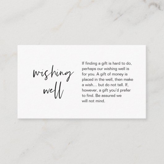 Moderne weddenschappen die goed uitpakken, geldcad informatiekaartje (Voorkant)