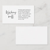 Moderne weddenschappen, goed, geldschenkingen informatiekaartje (Voorkant / Achterkant)