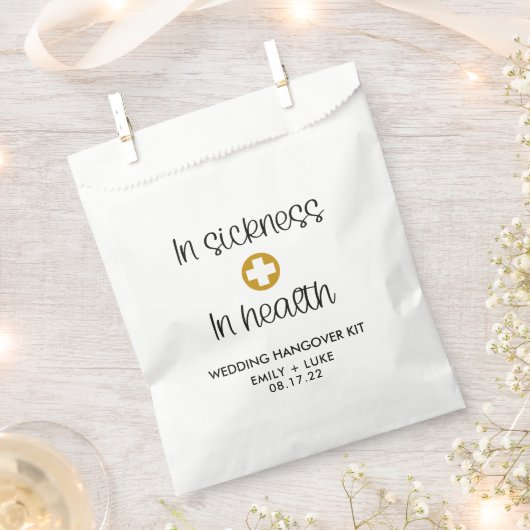 Moderne weddenschappen in SICKNESS en Health Fa Bedankzakje (Geknipt)