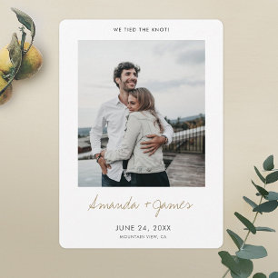 Moderne weddenschapskaart met foto save the date