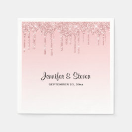Moderne weddenschapsroze druppelaar servet