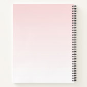 Moderne weddenschapsroze glitter-ritsen en gouden  notitieboek (Achterkant)