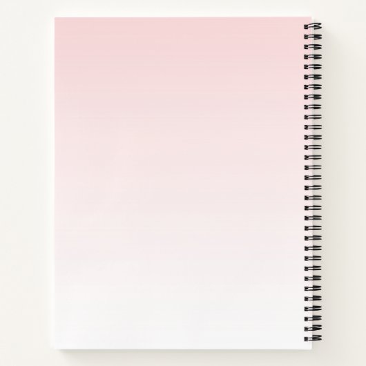 Moderne weddenschapsroze glitter-ritsen en gouden  notitieboek (Achterkant)