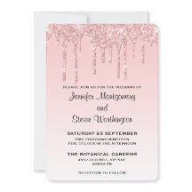 Moderne weddenschapsroze glitter-ritsen