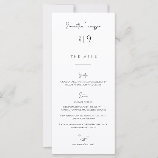 Moderne weddenschapstabel Sorteren - Kaartmenu (Voorkant)