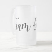 Moderne weddenschapsteamgroep met Bowtie Design Matglas Bierpul (Voorkant links)