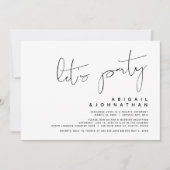 Moderne weddenschapsuitsluiting, Laten we feest ho Kaart (Voorkant)