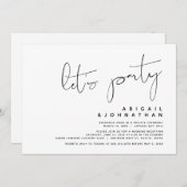 Moderne weddenschapsuitsluiting, Laten we feest ho Kaart (Voorkant / Achterkant)