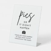 Moderne Wedding Camera Pics of het gebeurde niet Reclamebord Met Voetstuk (Voorkant)