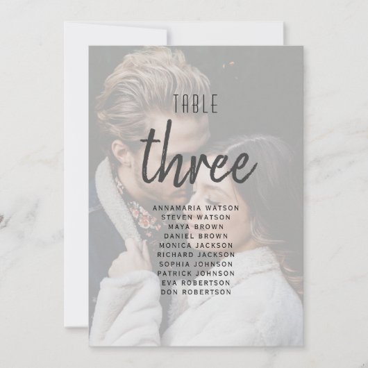 Moderne Wedding Foto Zitplaatsen Grafiek (Voorkant)