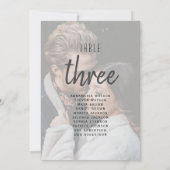 Moderne Wedding Foto Zitplaatsen Grafiek (Achterkant)