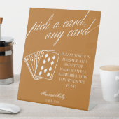 Moderne Wedding speelkaarten voetstuk teken Reclamebord Met Voetstuk (Insitu)