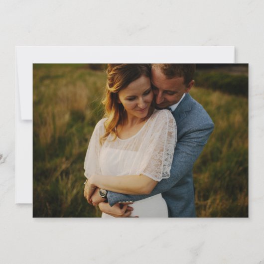 Moderne Wedding Update Downsize Fotoaankondiging Kaart (Achterkant)