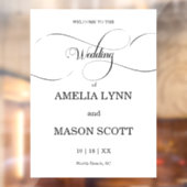 Moderne Wedding Window Cling Decal voor Spiegels (Vel 2)