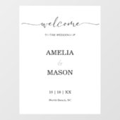 Moderne Wedding Window Cling Decal voor Spiegels (Vel)