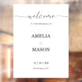 Moderne Wedding Window Cling Decal voor Spiegels (Vel 2)