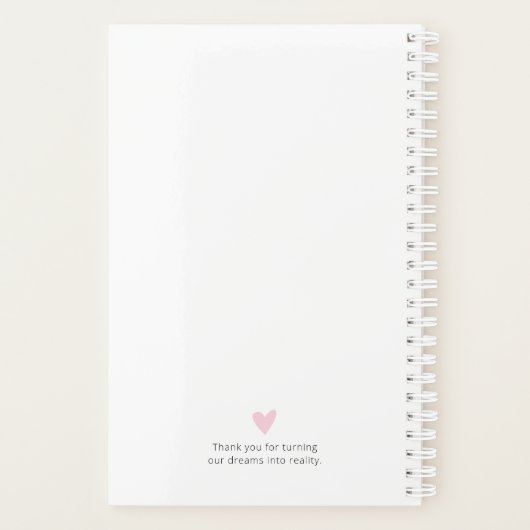 Moderne weddingplanner planner (Achterkant)