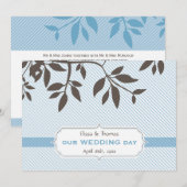 MODERNE WEDINGINVITATIES : fijne 5L Kaart (Voorkant / Achterkant)