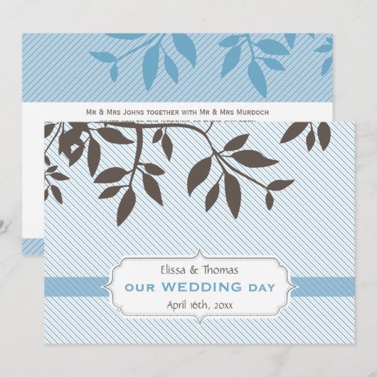 MODERNE WEDINGINVITATIES : fijne 5L Kaart