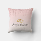 Moderne wedrennen en roze druppelaar buitenkussen (Achterkant)