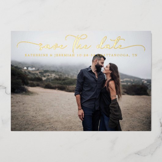 Moderne weduwschap van het Manuscript sparen de Da Folie Uitnodiging (Voorkant)