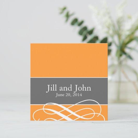 Moderne weduwschappen Oranje grijze uitvindingen Kaart (Staand voorkant)