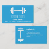 Moderne weegschaal fitness Personal Trainer Blue Visitekaartje (Voorkant / Achterkant)