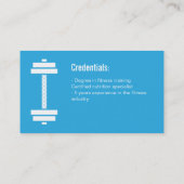 Moderne weegschaal fitness Personal Trainer Blue Visitekaartje (Achterkant)