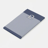 Moderne Weegtekening op Navy Blue Carbon Fiber Post-it® Notes (Schuin)