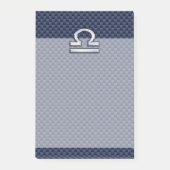 Moderne Weegtekening op Navy Blue Carbon Fiber Post-it® Notes (Voorkant)