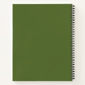 Moderne Weekblad Maandelijkse Donkergroene Monogra Notitieboek (Achterkant)