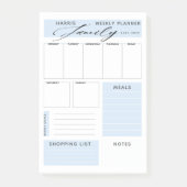 Moderne weekblad voor familie post-it® notes (Voorkant)