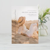 Moderne Weekend Verjaardag Routebeschrijving Foto Kaart (Staand voorkant)