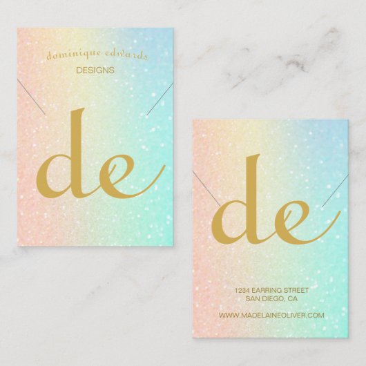 Moderne weergave van Ketting Visitekaartje (Voorkant / Achterkant)